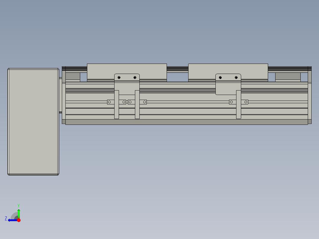 直线模组WG-LHB12-S100-RD设计图纸右视图