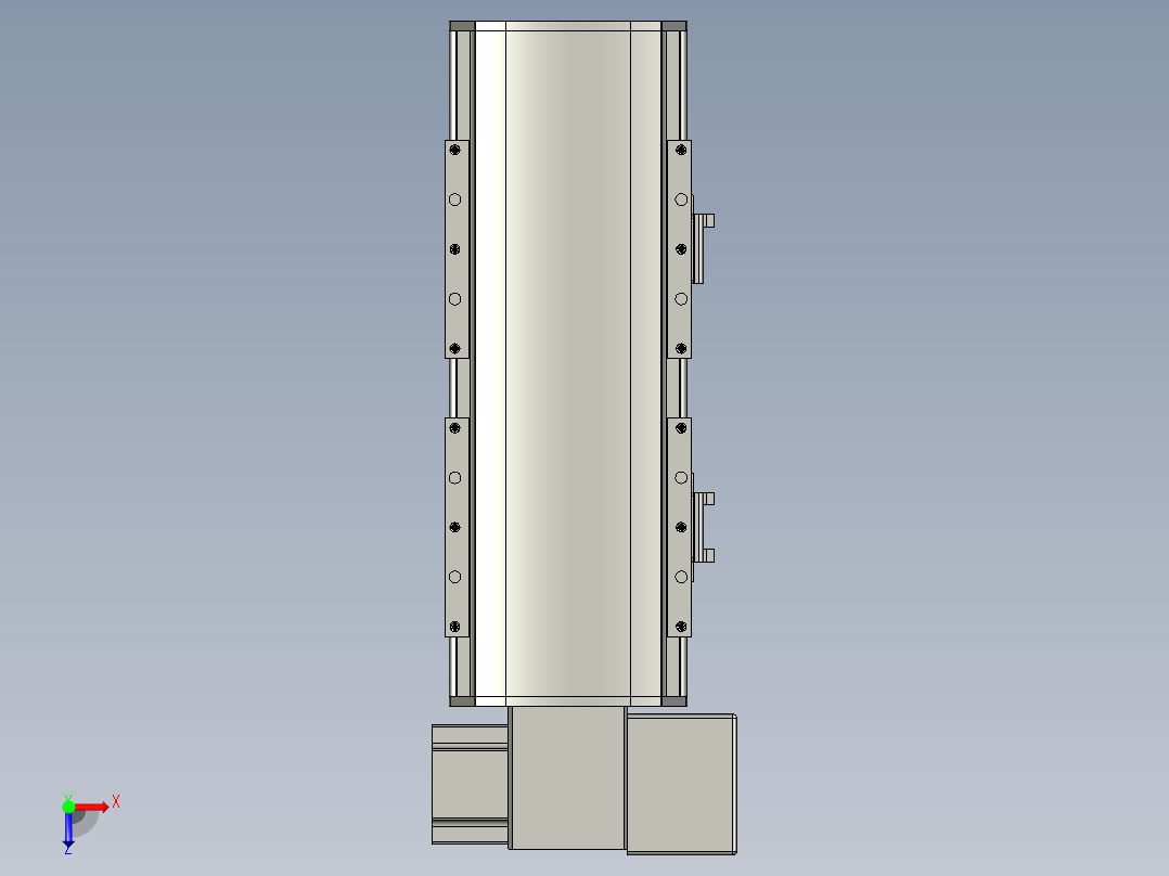 直线模组WG-LHB12-S100-RD设计图纸俯视图