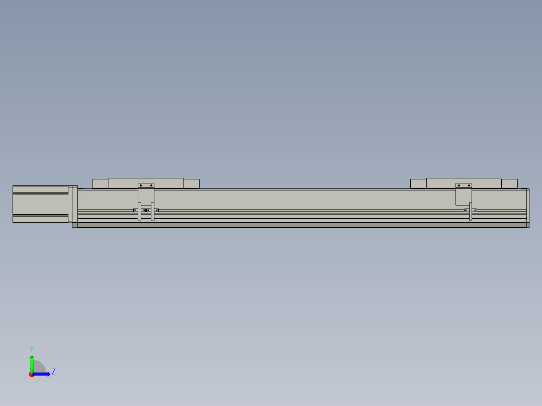 直线模组LHC17-S650-M设计图纸左视图