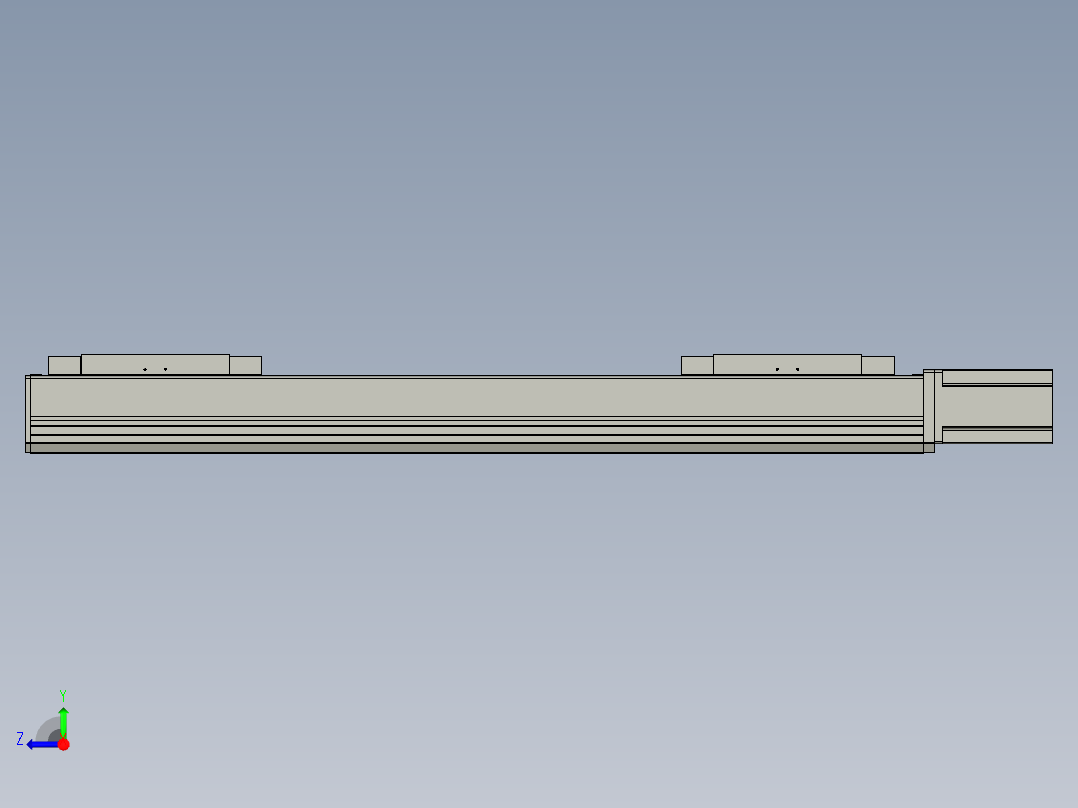 直线模组LHC17-S650-M设计图纸右视图