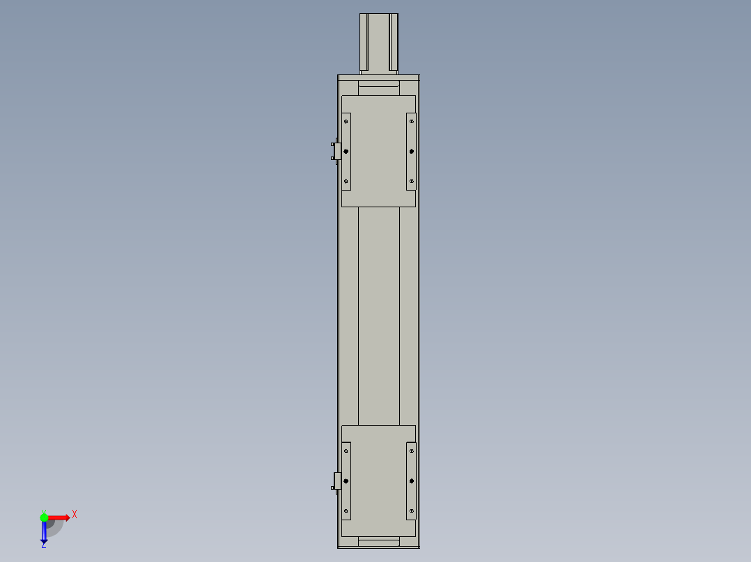 直线模组LHC17-S650-M设计图纸俯视图