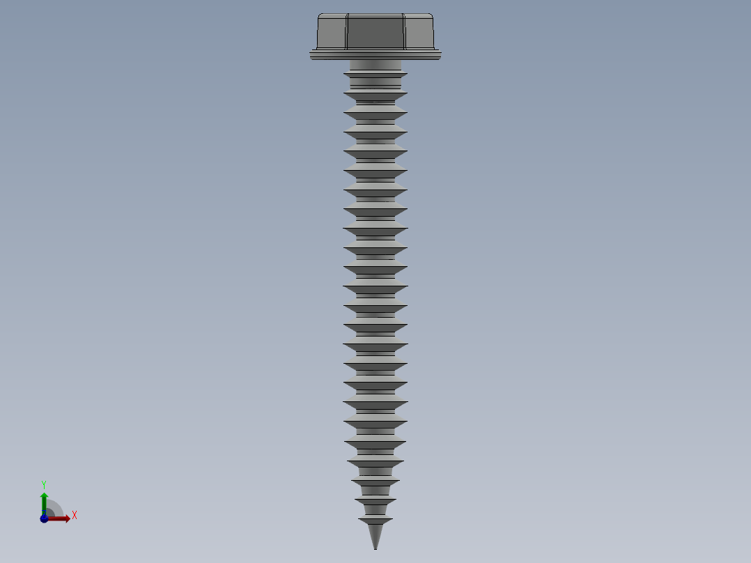 紧固件-Hex Head Screw-01前视图