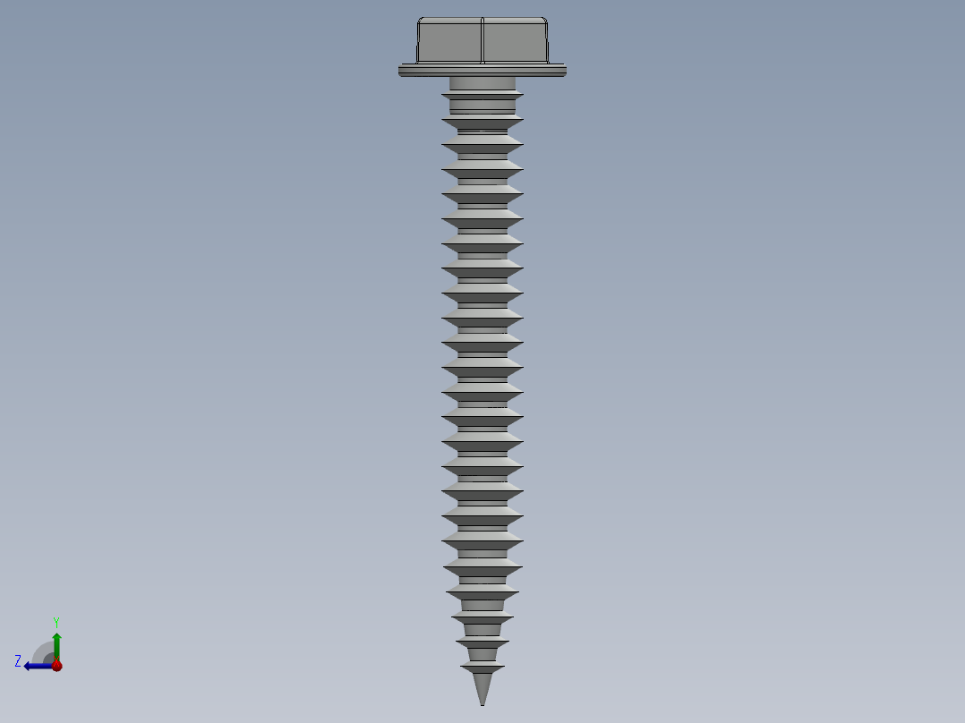 紧固件-Hex Head Screw-01右视图