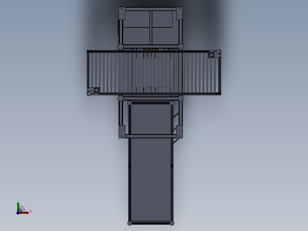 全自动装箱、上下料输送设备前视图