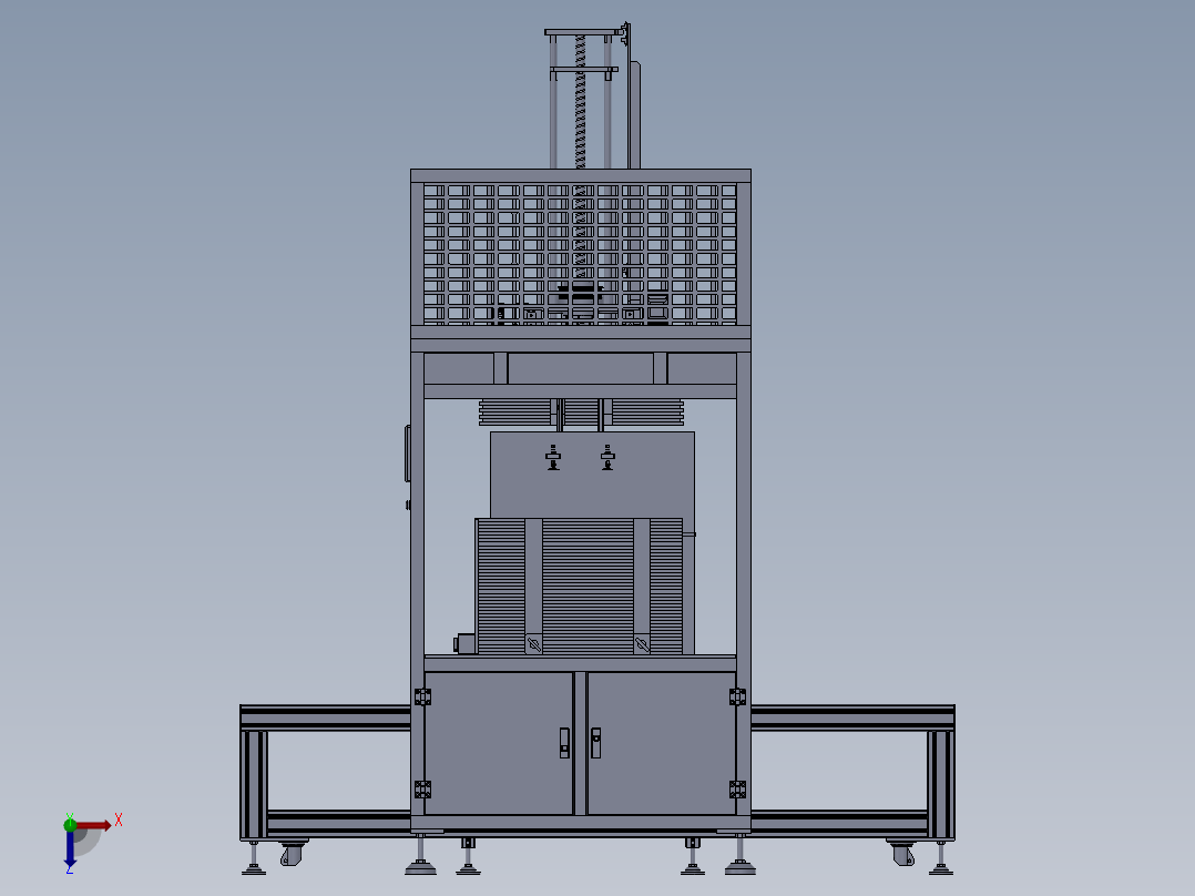 全自动装箱、上下料输送设备俯视图