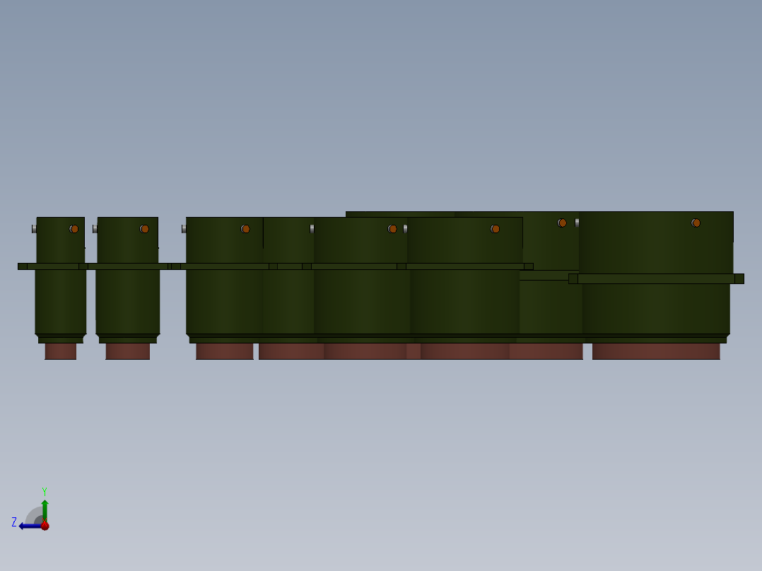 连接器，舱壁安装，尺寸08至24右视图