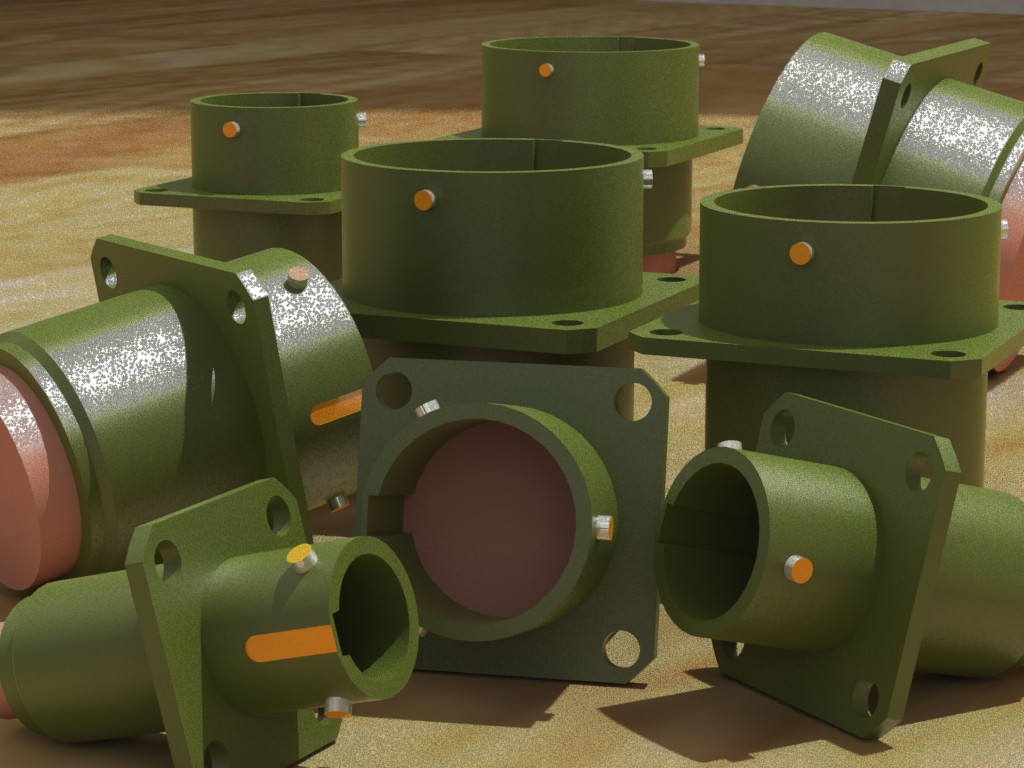 连接器，舱壁安装，尺寸08至24