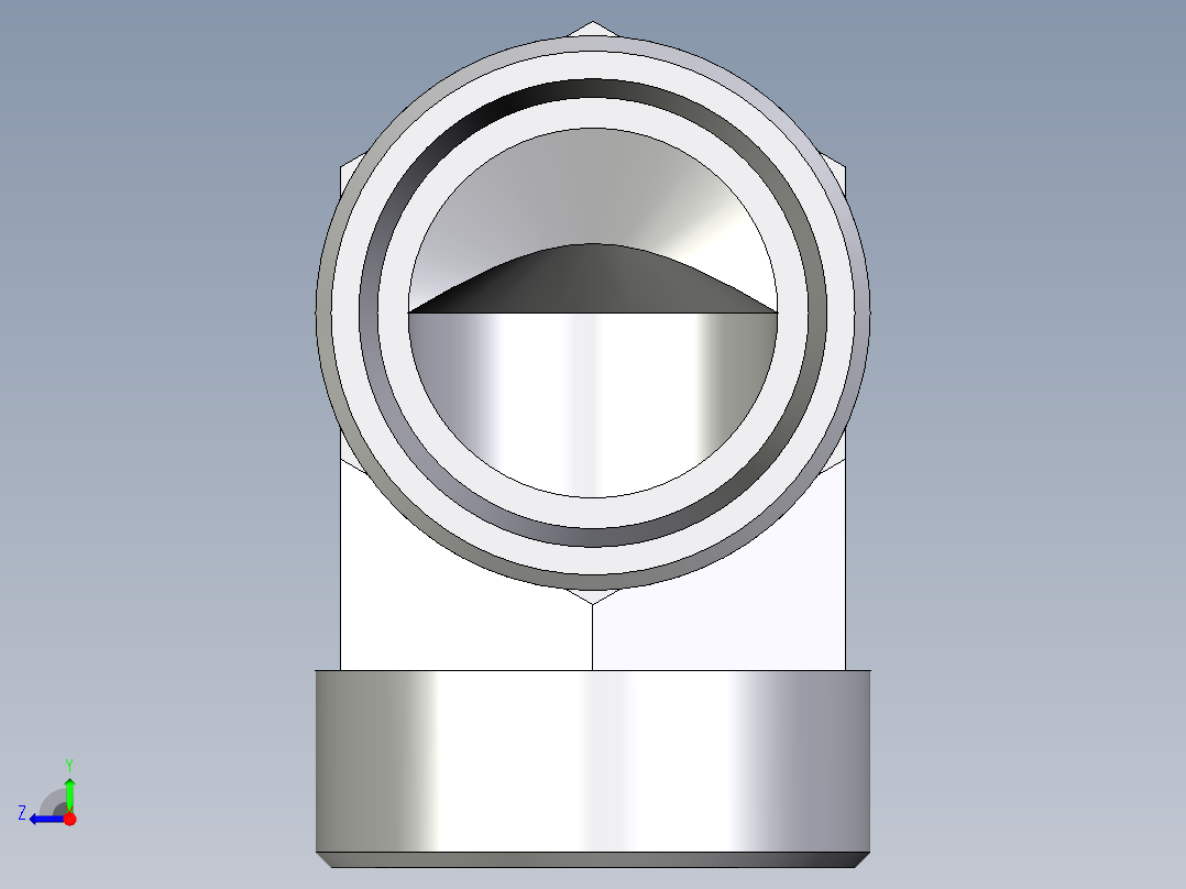 卡套式工业通用硬管接头EO_Union_elbow_W35LCFX右视图