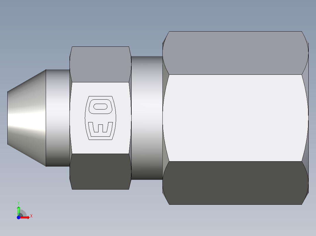 卡套式工业通用硬管接头EO_Weld_connector_AS06ZS71前视图
