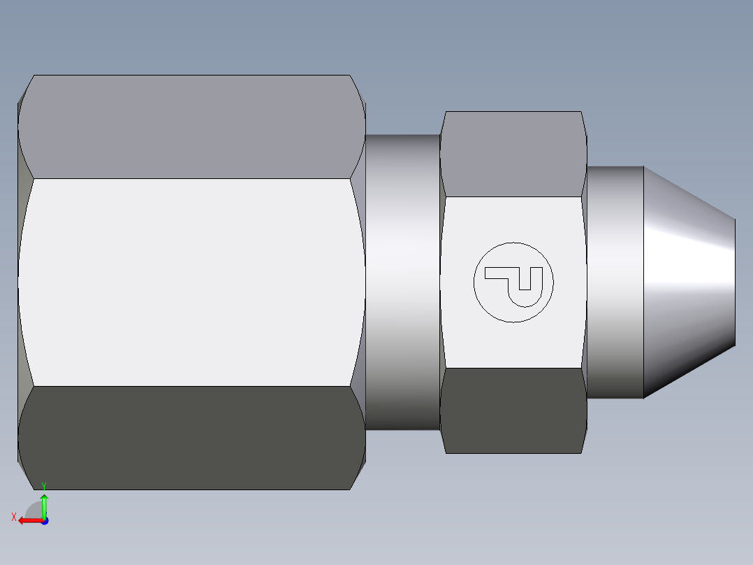 卡套式工业通用硬管接头EO_Weld_connector_AS06ZS71后视图