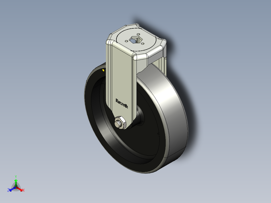 型材-KJN 531229 125MM WHEEL正等轴测图