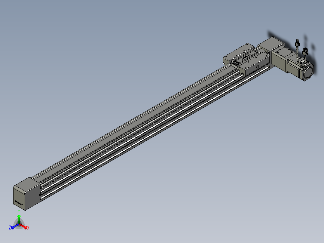 威洛博直线电机模组EB6-L140-S1000-R-P40-MS3正等轴测图