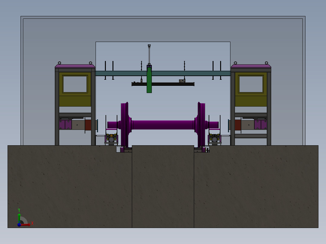 地铁轮对磁粉检测设备sw17可编辑前视图