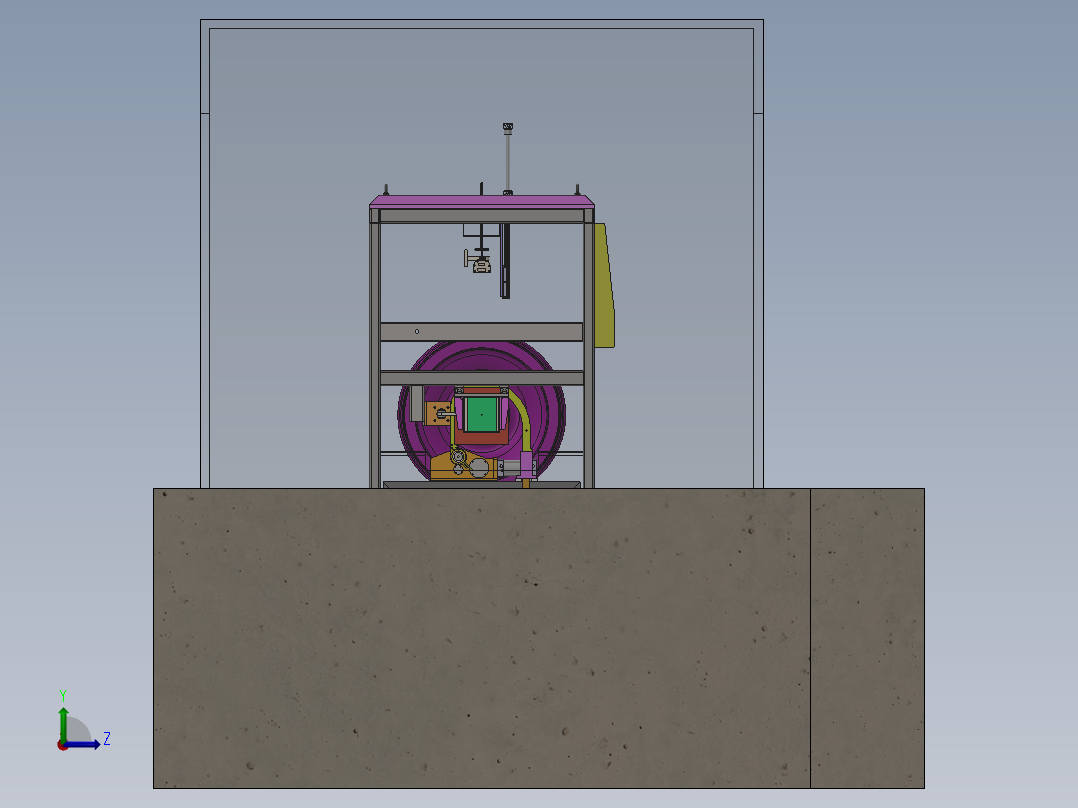 地铁轮对磁粉检测设备sw17可编辑左视图