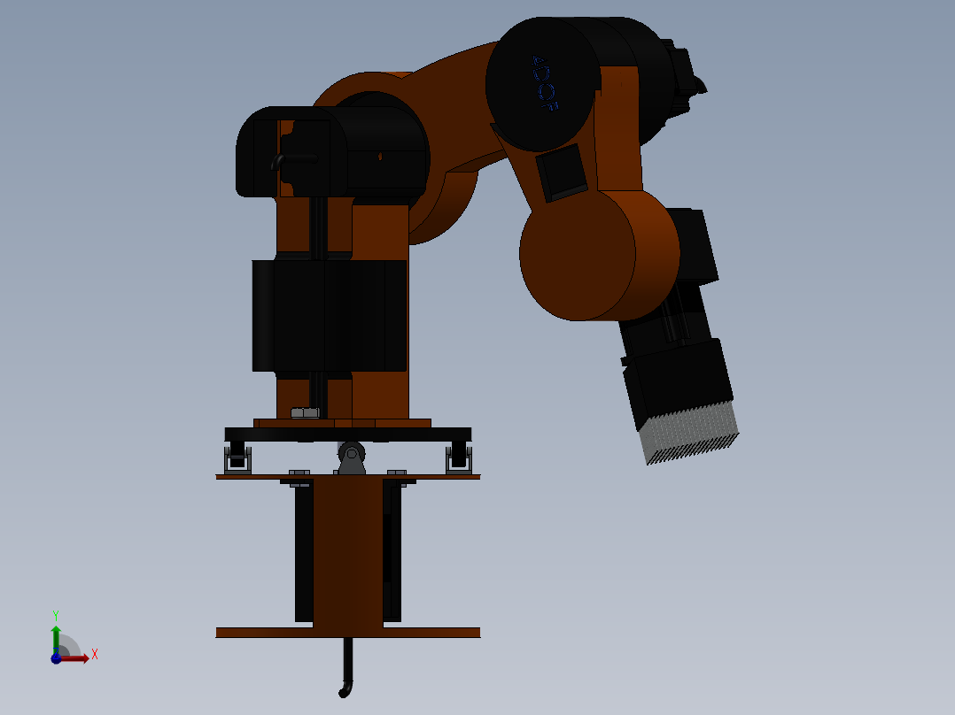 4 DEGREE OF FREEDOM ROBOT ARM前视图