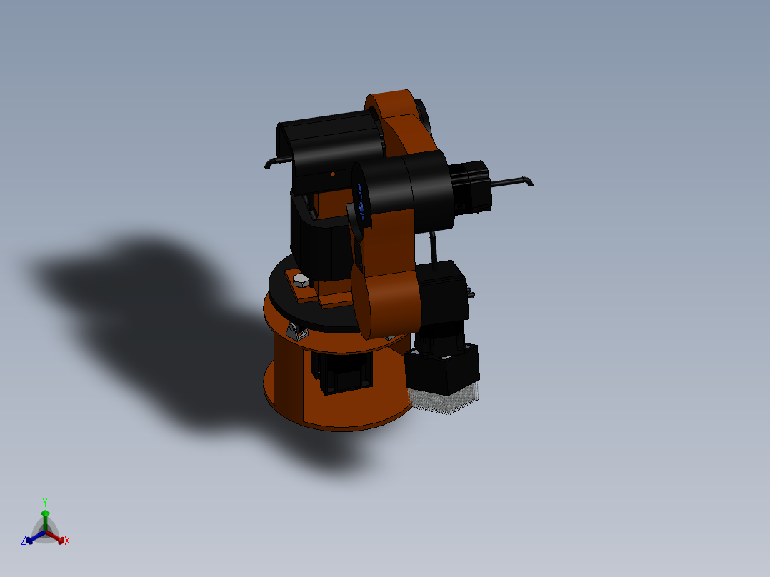 4 DEGREE OF FREEDOM ROBOT ARM正等轴测图