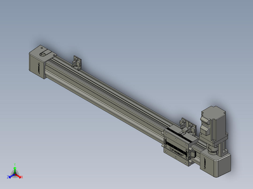 威洛博LB.GB同步带传动--欧规系列EBF5-L11-S450-BL-P20-C4正等轴测图