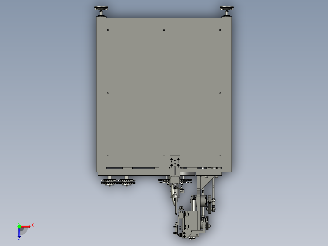 凸轮连杆机构式自动组装机俯视图