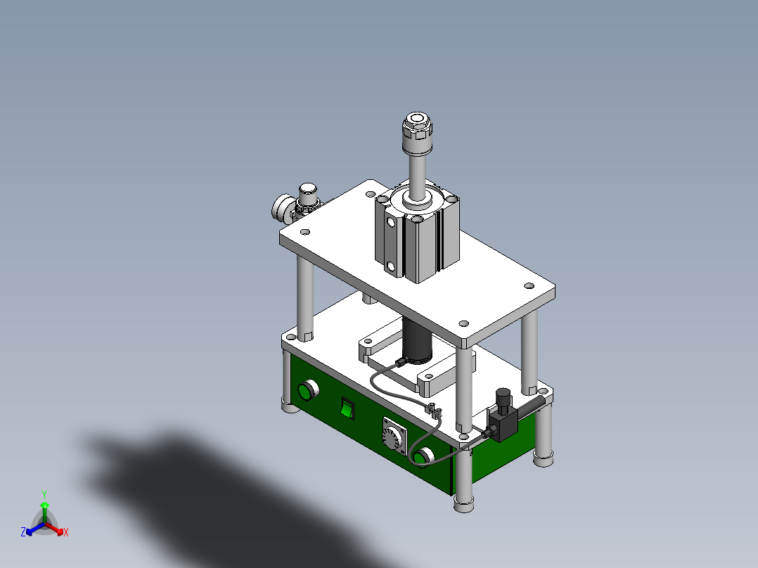 氮气弹簧压力测试机正等轴测图