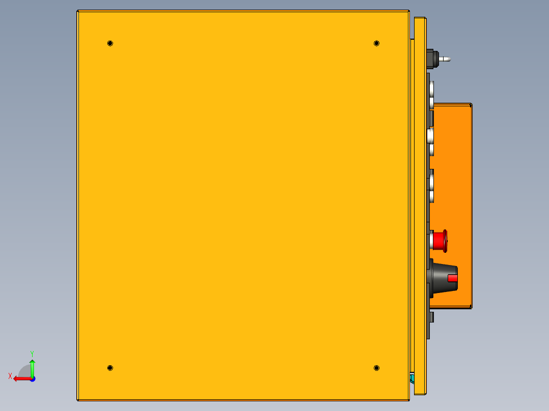 电器柜 电控柜 (56) 机械设计素材后视图