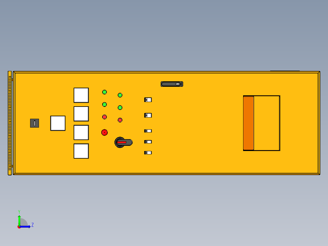 电器柜 电控柜 (56) 机械设计素材左视图