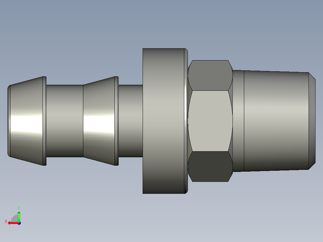 软管与硬管连接用工业通用接头0134_60_13后视图