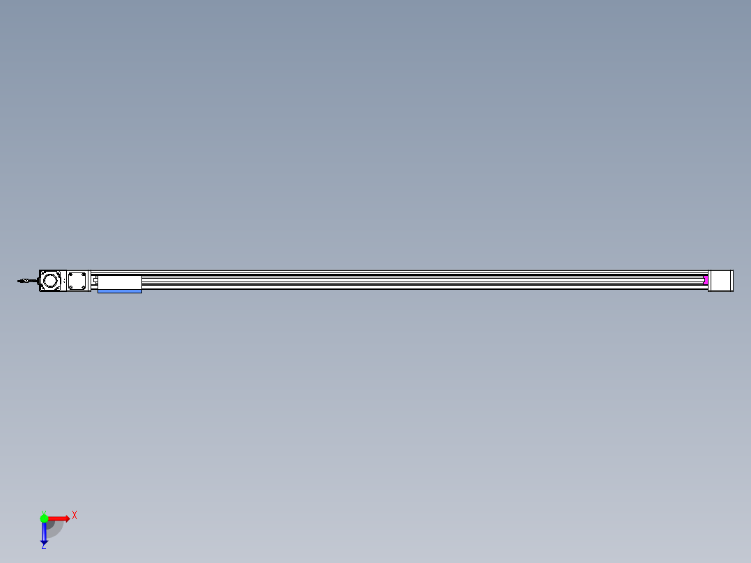 威洛博LB.GB同步带传动--欧规系列GB8-L96-S2300-BL-P75俯视图