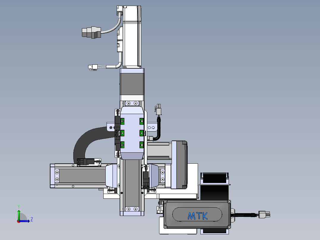 内嵌直交机械手XYG系列XYG322-A2左视图