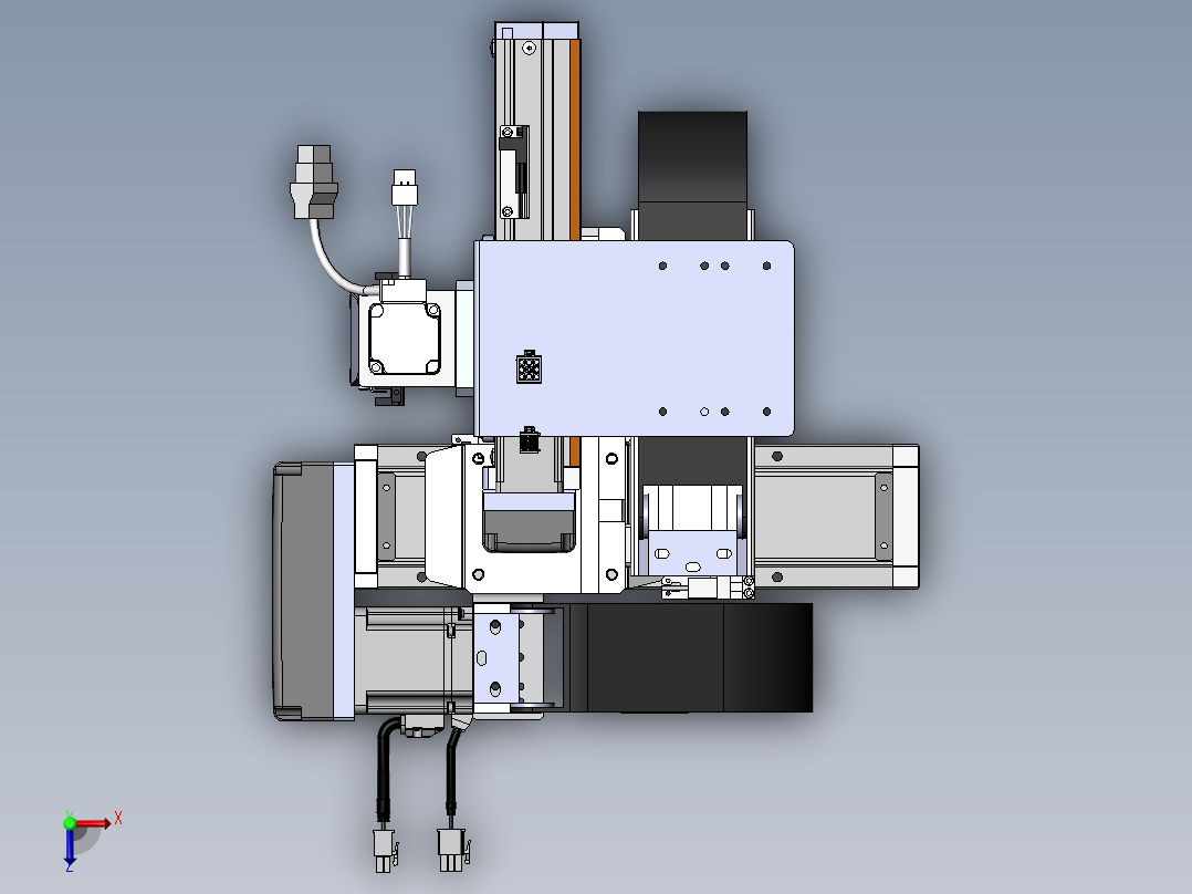 内嵌直交机械手XYG系列XYG322-A2俯视图