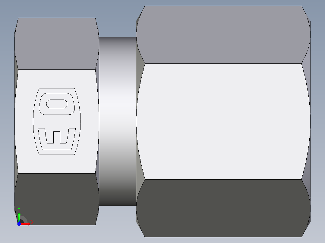 卡套式工业通用硬管接头EO_Blanking_plug_for_tube_ends_ROV08SCF前视图