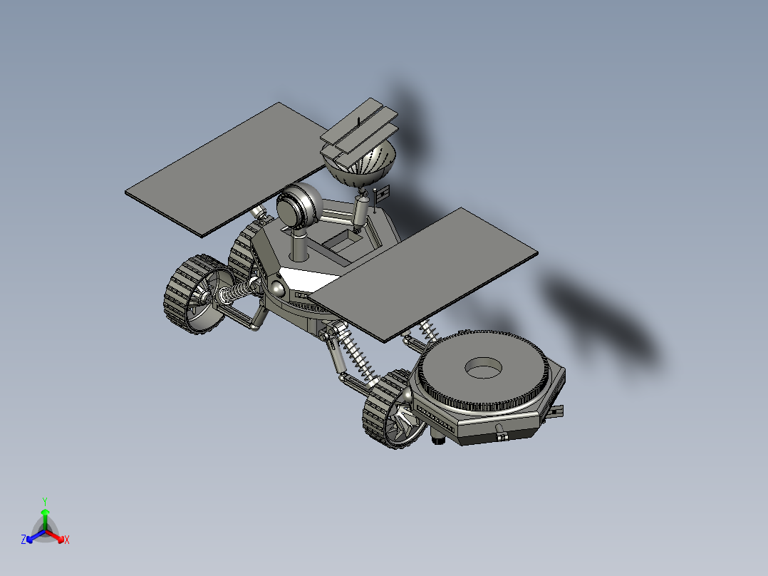 <span style='color: red'>mini</span>-rover四轮火星<span style='color: red'>车</span>3D图纸 STEP格式