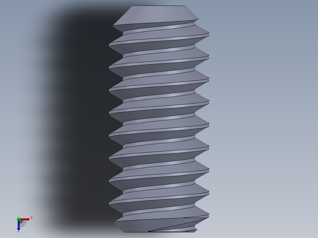 UNC 平头紧定螺钉-UNC SET SCREW 4-40 x 0.250.SLDPRT俯视图