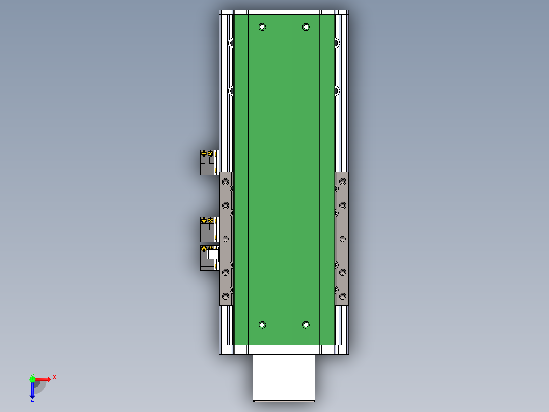 MTH丝杆半封闭模组MT136BS-BM-400W俯视图