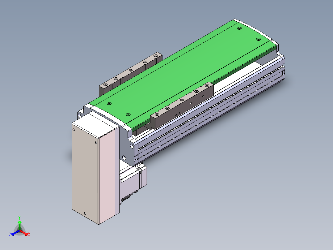 MTH丝杆半封闭模组MT136BS-BM-400W正等轴测图
