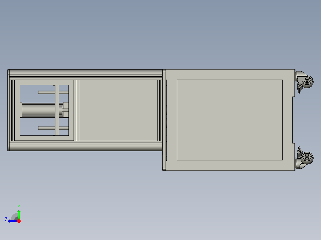 行程可调冲床右视图