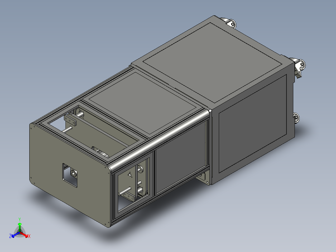 行程可调冲床正等轴测图