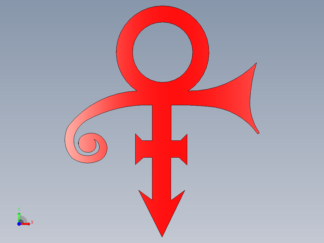 王子标志前视图