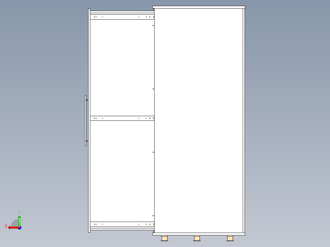 冷藏酒柜后视图