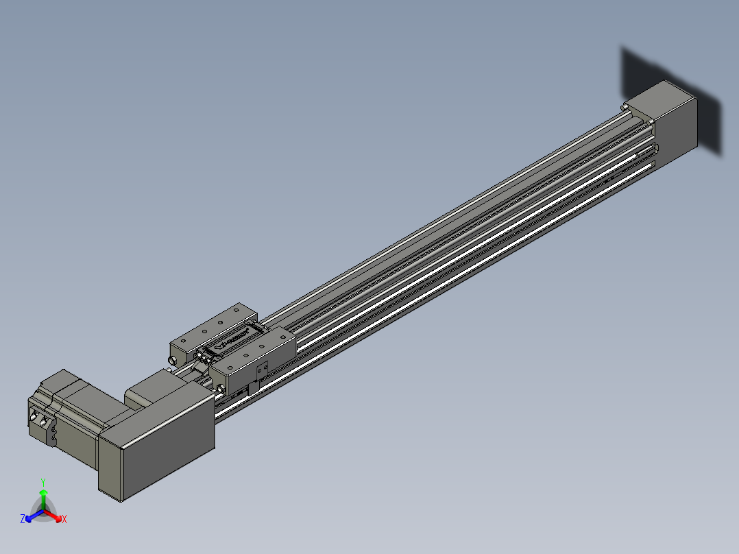 威洛博直线电机模组EB4-L40-S450-BL-57-MS3正等轴测图