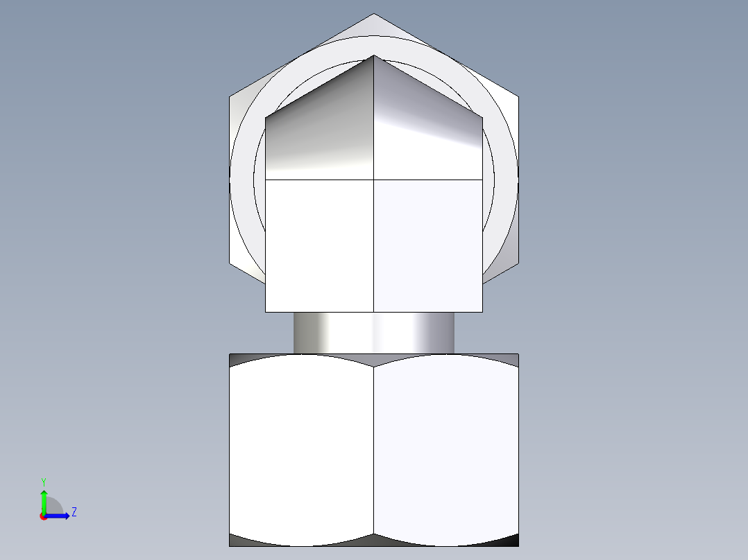 卡套式工业通用硬管接头EO_Standpipe_elbow_EVW20SCF左视图