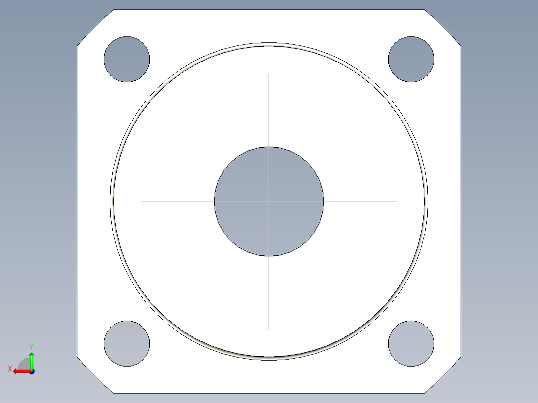 軸承座(雙軸承型)BSRWN-3D多系列多零件图纸模型后视图