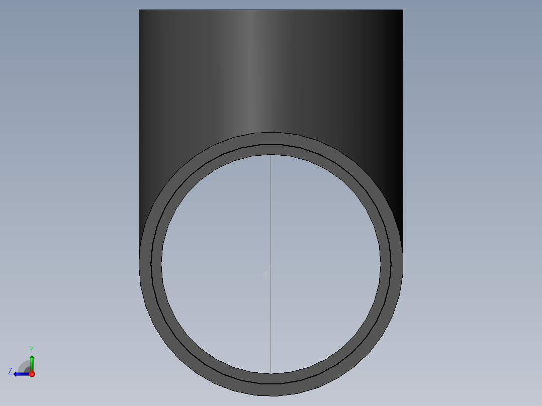 PVC管件-6in_Tee后视图