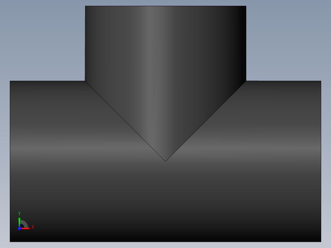 PVC管件-6in_Tee右视图