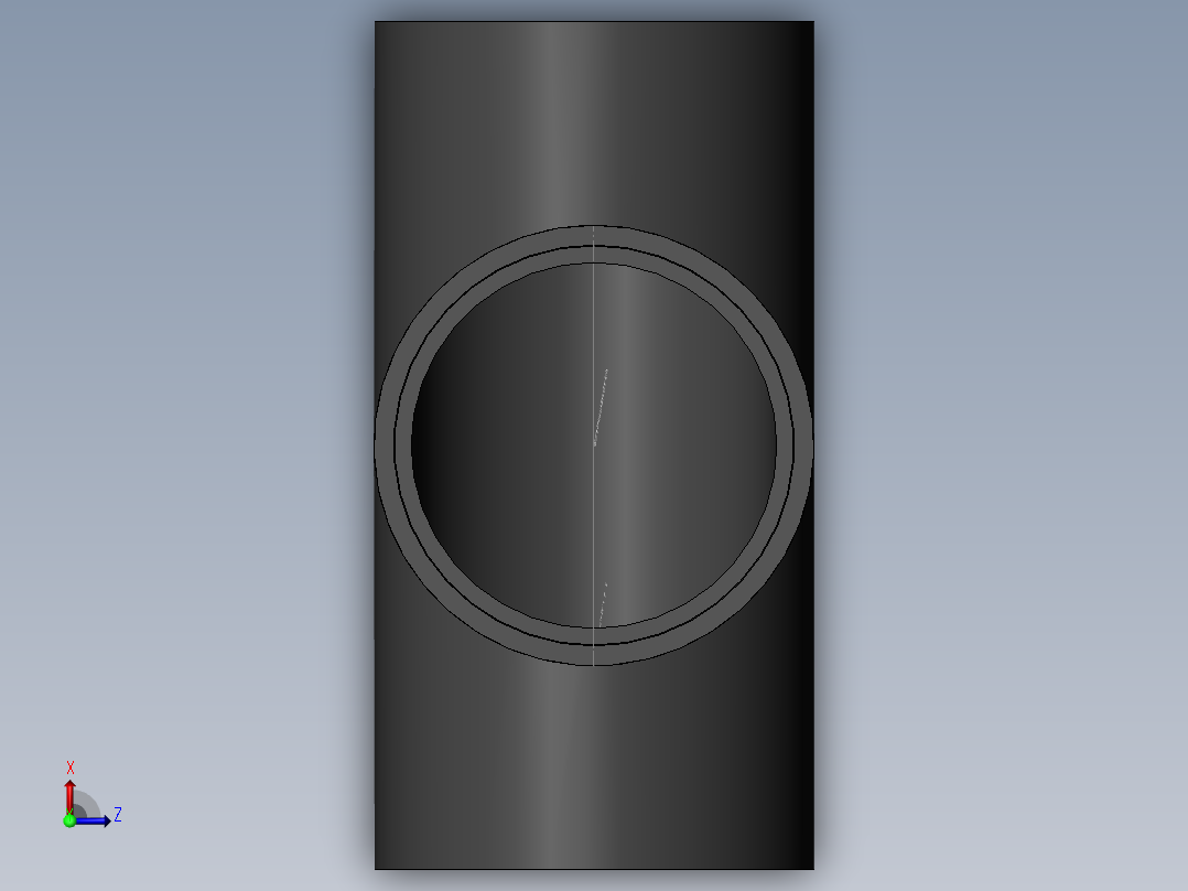 PVC管件-6in_Tee俯视图