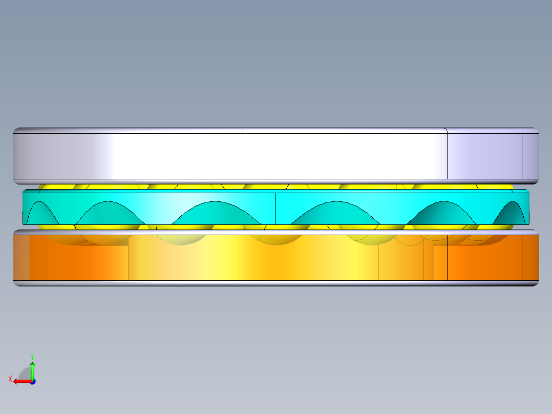 平面推力球轴承51103后视图