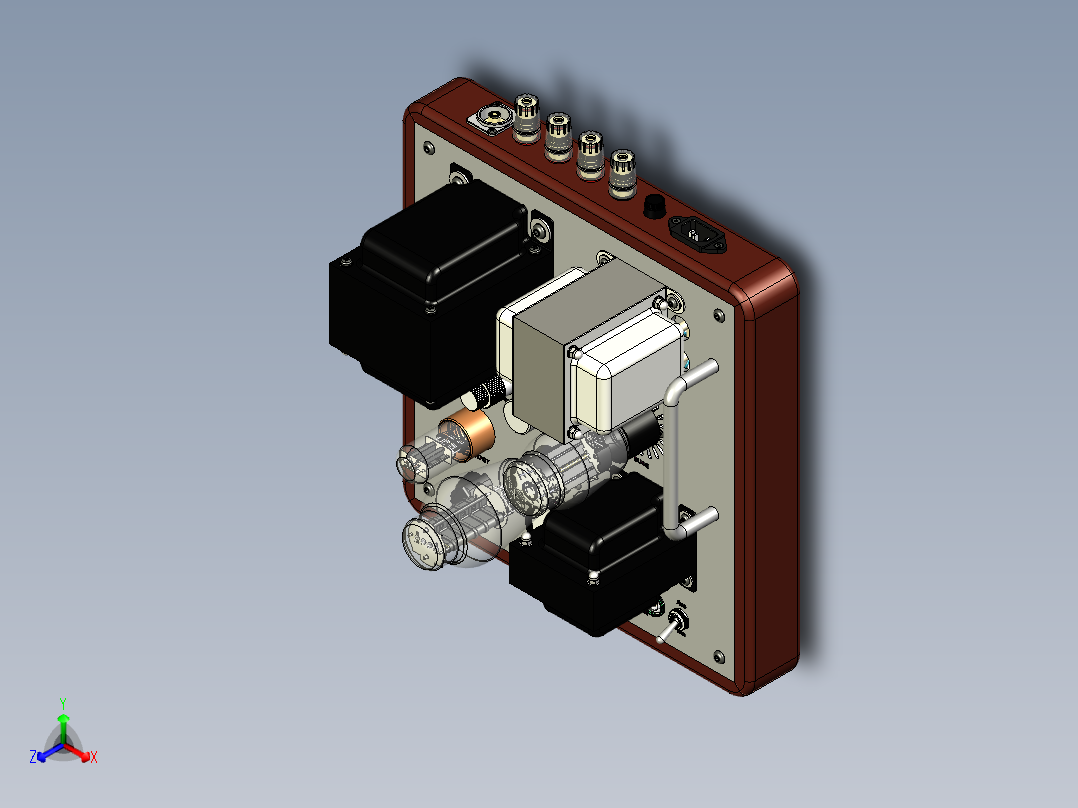 功率放大器正等轴测图