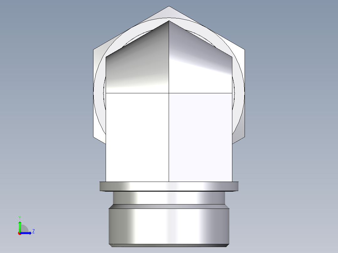 卡套式工业通用硬管接头EO_Male_stud_elbow_WE42LRCF左视图