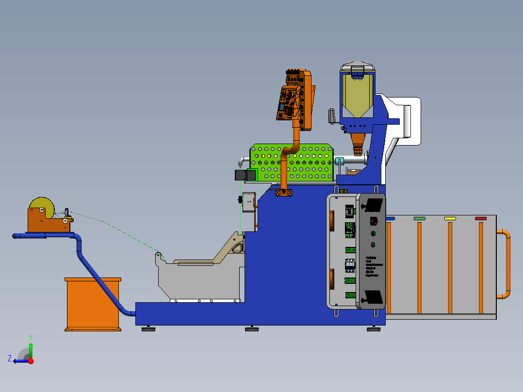 打印机灯丝生产挤出器sw16右视图