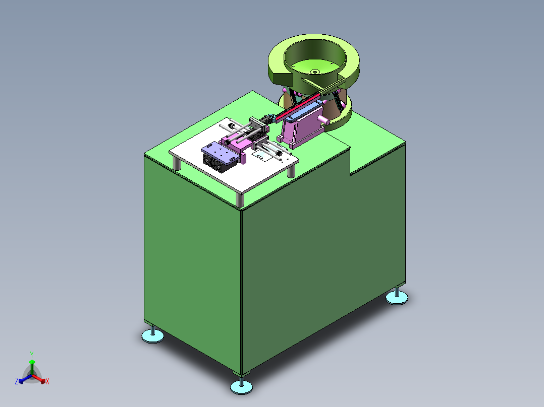 2023.02月-嵌件供料机sw18可编辑正等轴测图