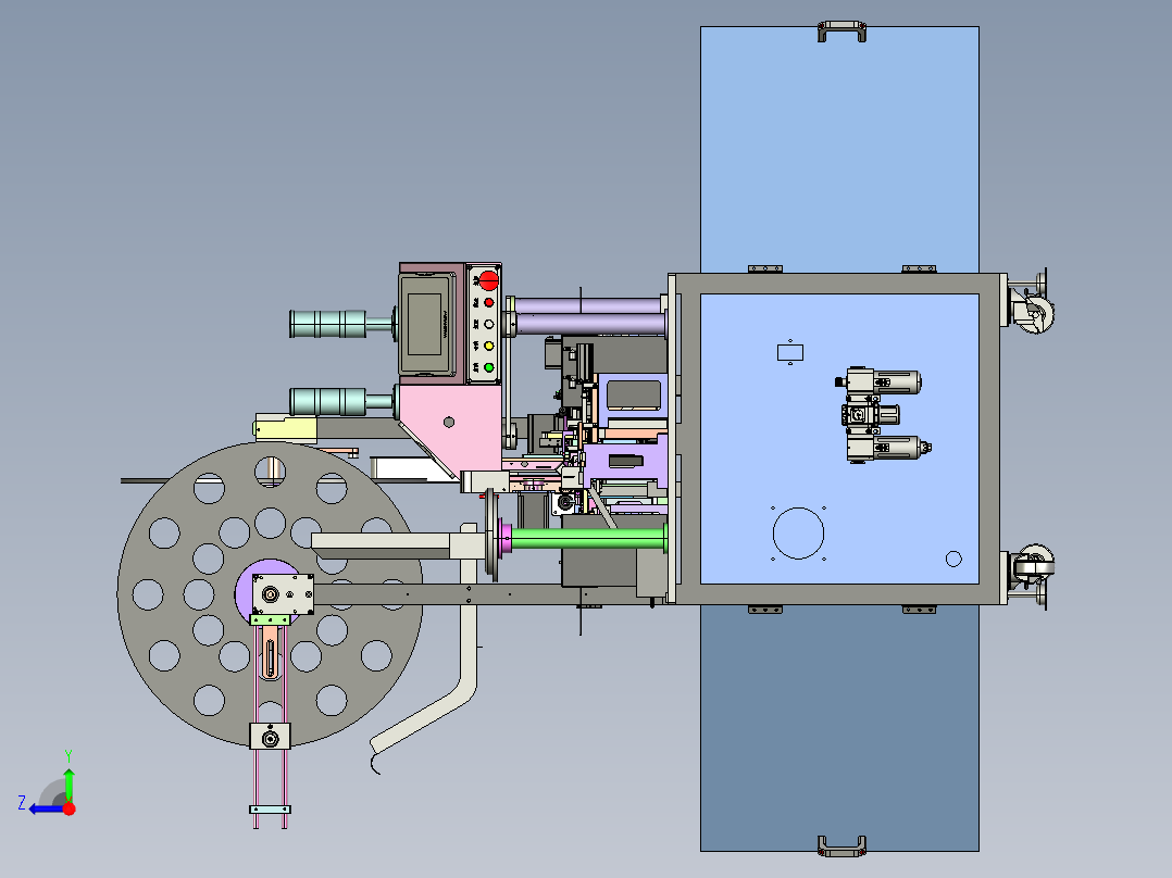 FPC-6PIN后锁式全自动机（自动装COVER焊片CCD检测）右视图